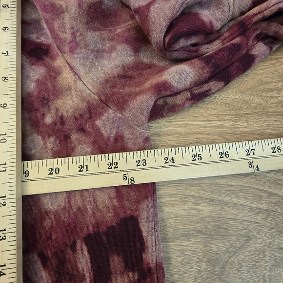 Champion Womens Sweatshirt Kangaroo Pockets Burgundy Multicolor Tie Dye Large - Picture 14 of 16